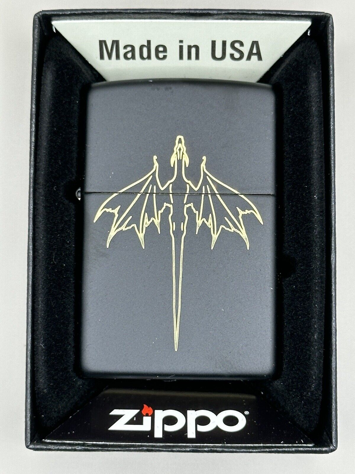 Limited Edition Flying Dragon Zippo Lighter Black Matte Only 250 Made