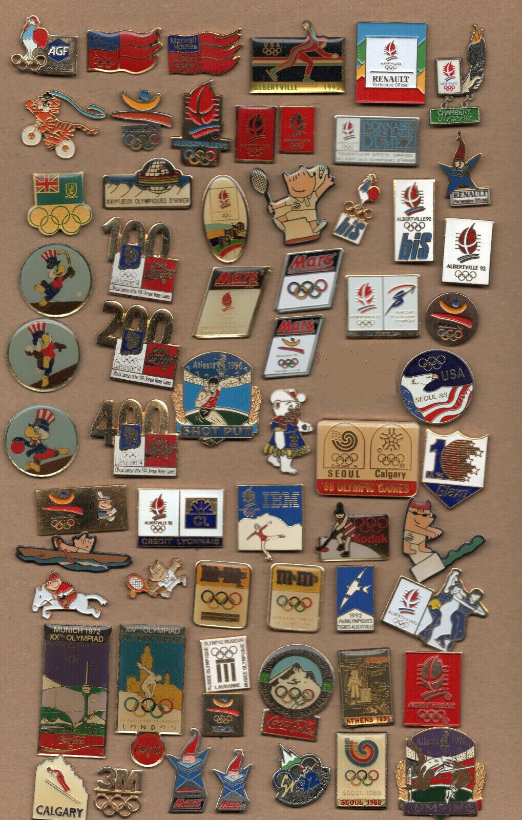 OJ Olympic Games Pin Lot (Various Years & Sponsors....)