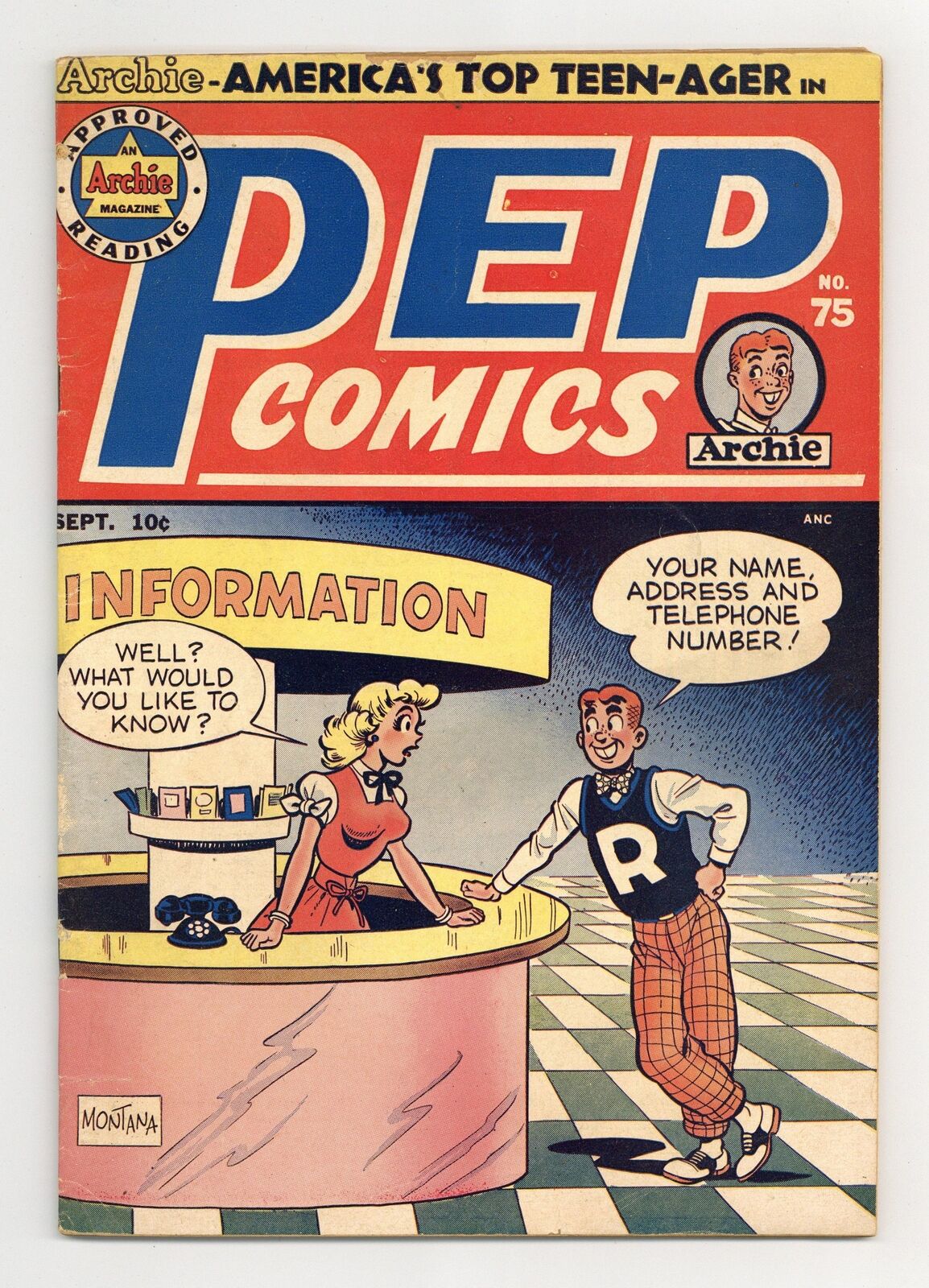 Pep Comics #75 VG+ 4.5 1949