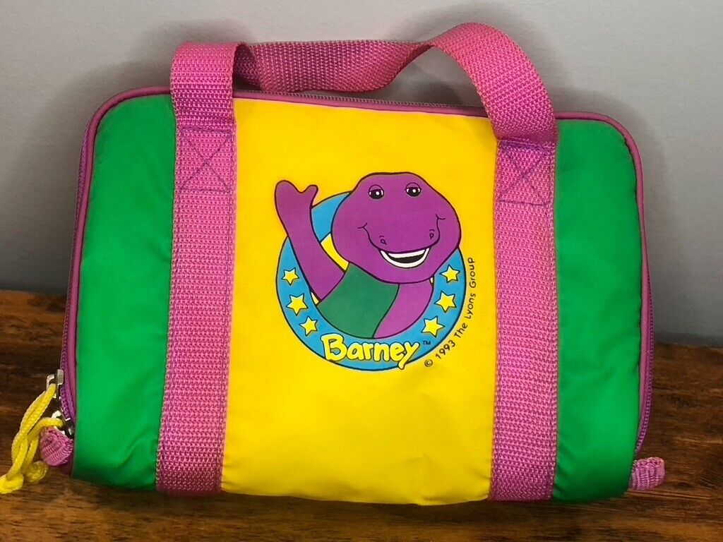 Vintage Barney 1993 Lyons Group Carry Lunch Bag