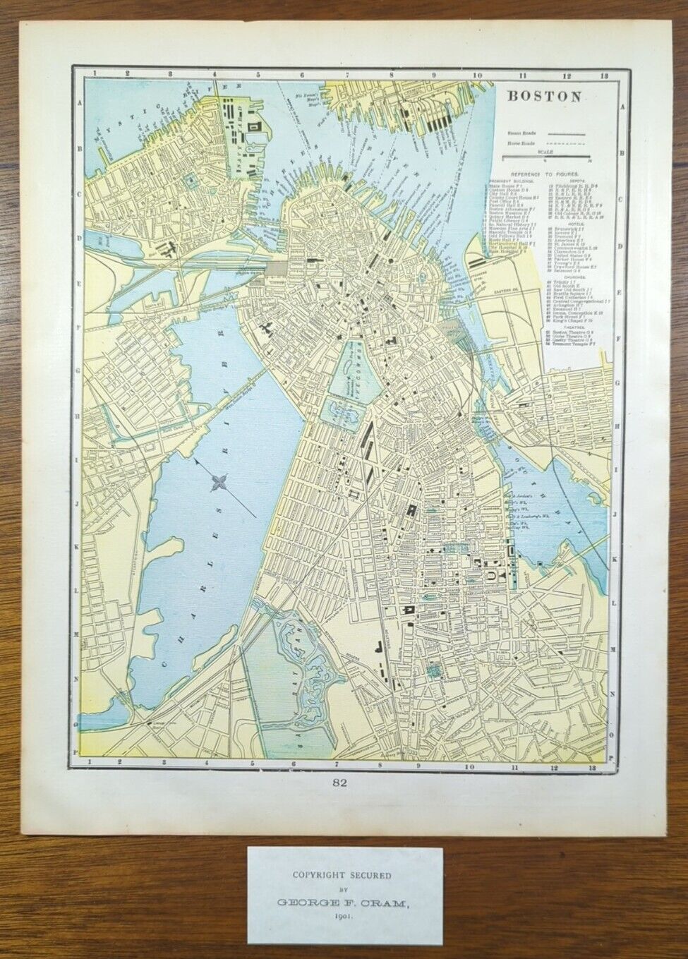 Vintage 1901 BOSTON MASSACHUSETTS Map 11\