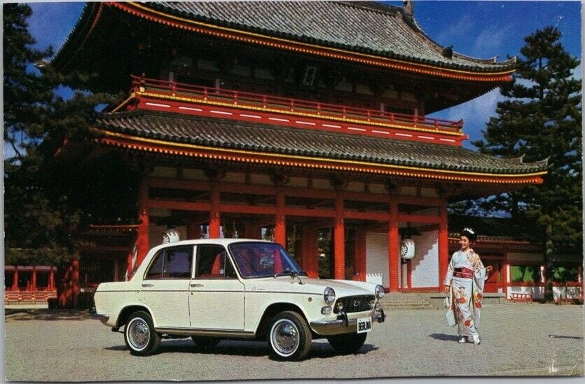 c1960s JAPAN AIR LINES Advertising Postcard / DAIHATSU Compagno Berlina 1000 Car