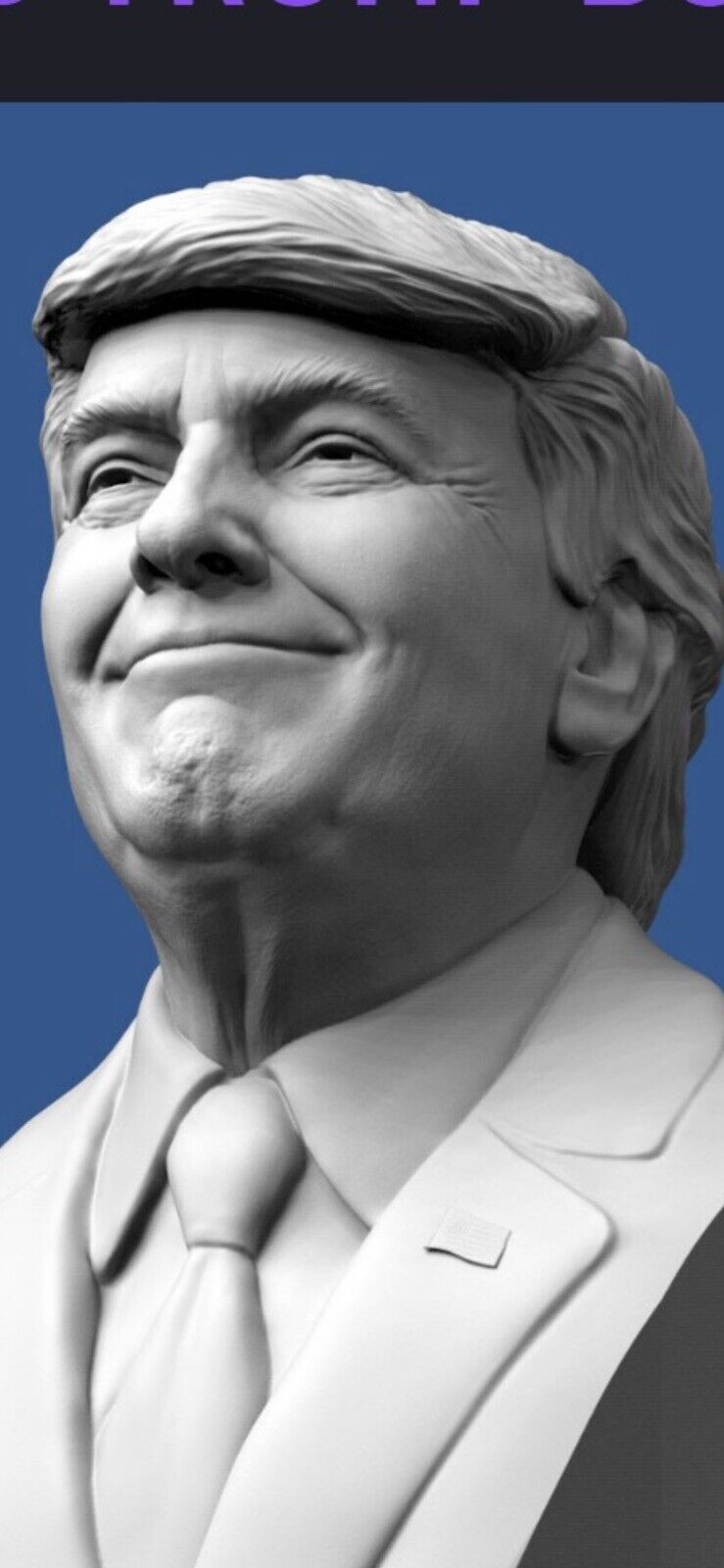 3d Printed Trump Bust Scale 100mm