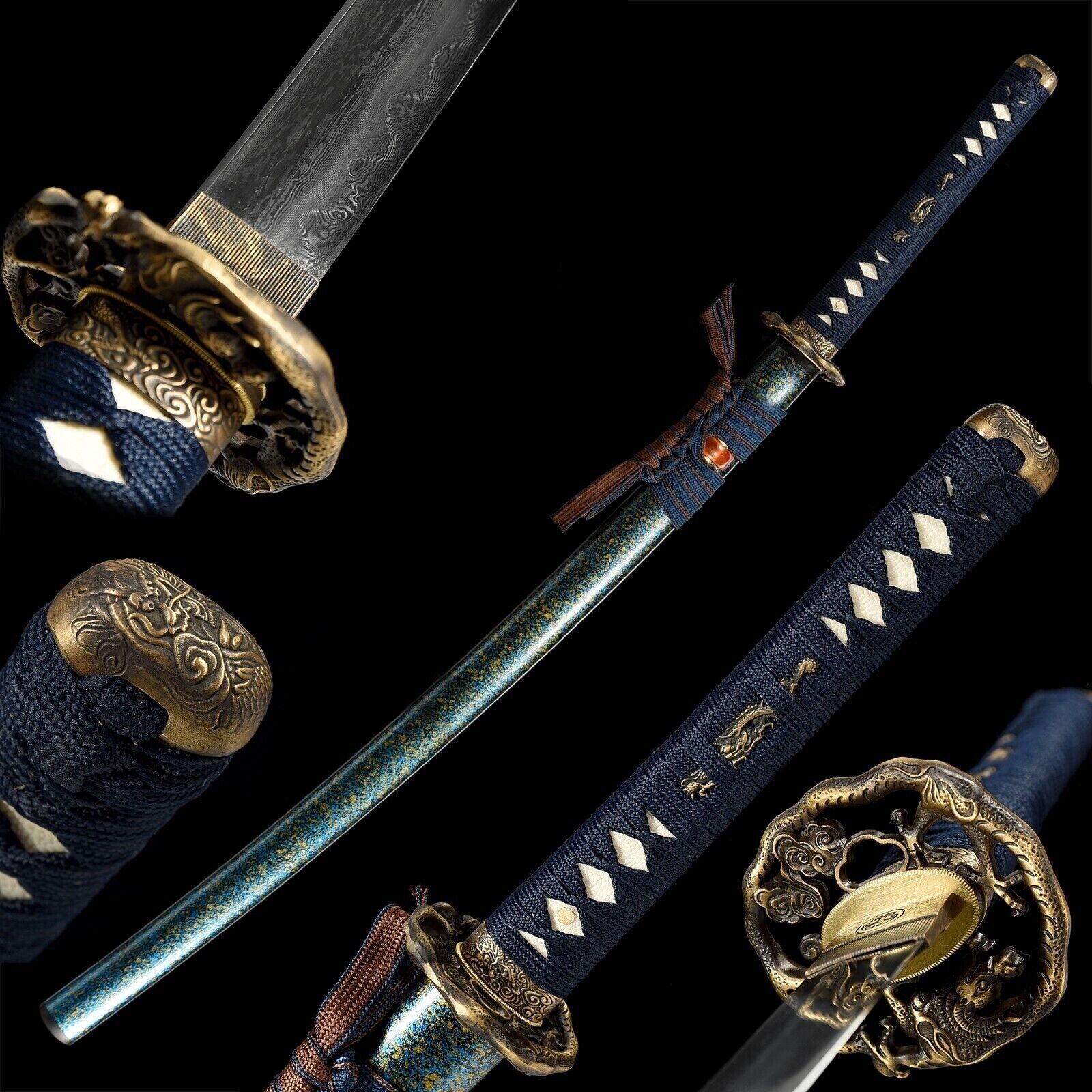 Real Hamon katana clay tempered Forged steel Japanese Samurai sharp Sword