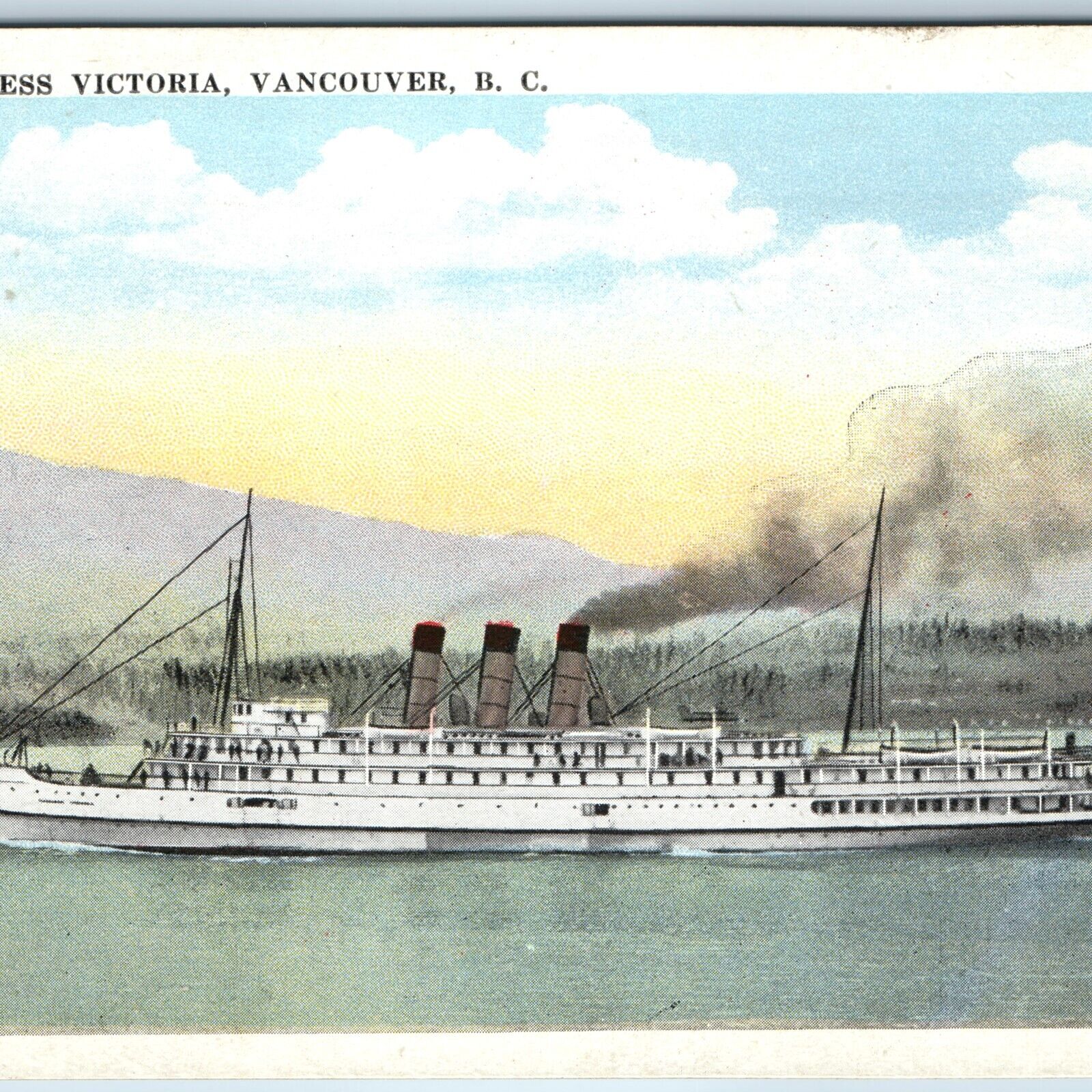c1910s Vancouver, BC SS Princess Victoria Steamship British Columbia Canada A208