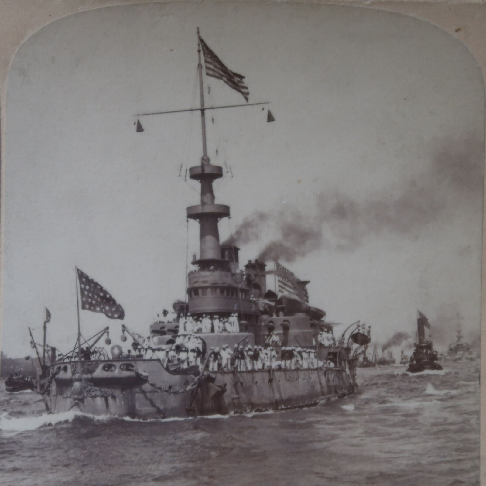 1898 US Battleship Massachusetts Coming Home From Santiago Underwood 65