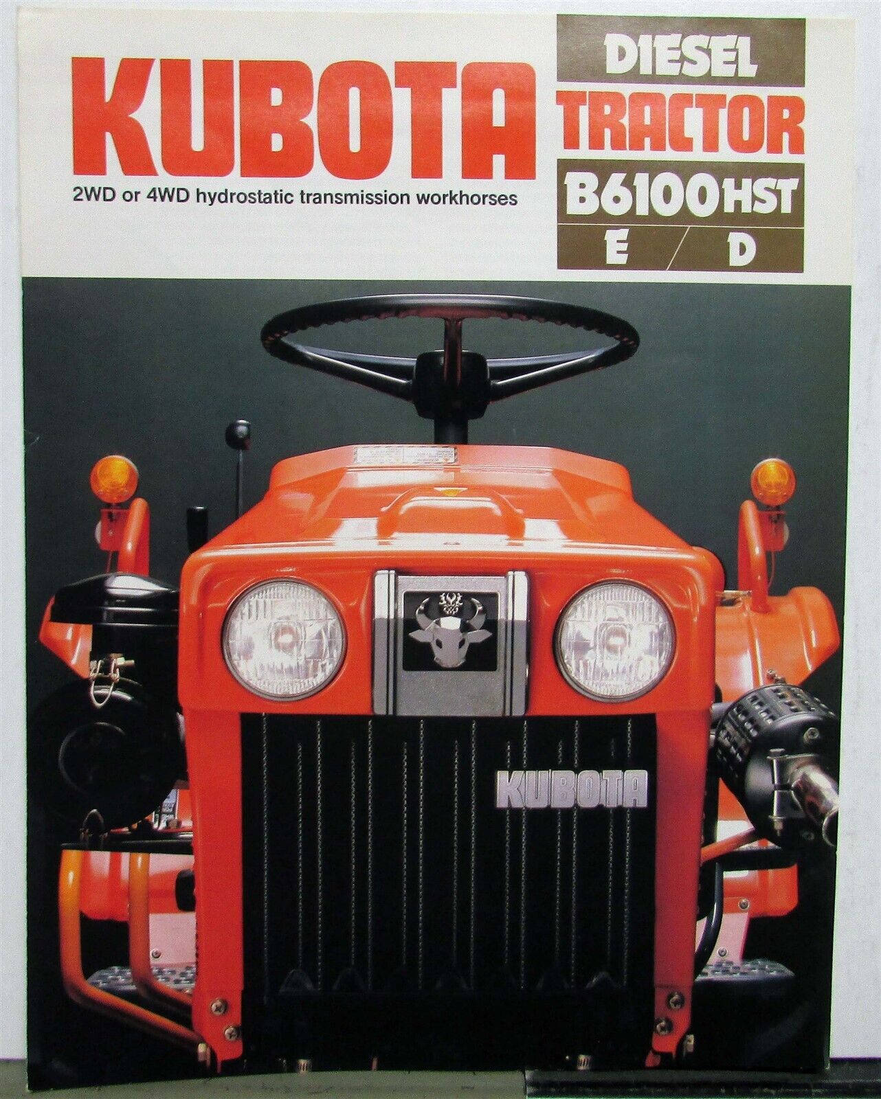 1981 Kubota B6100HST Diesel Tractor Specifications Agricultural Sales Folder