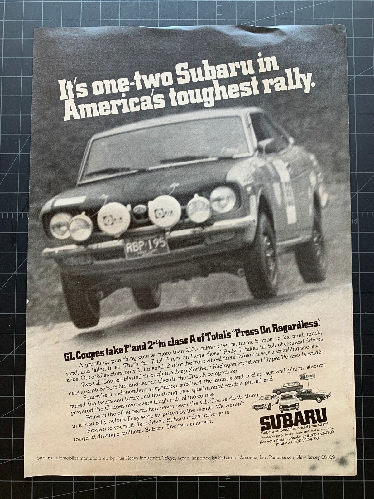 Vintage 1973 Subaru Print Ad