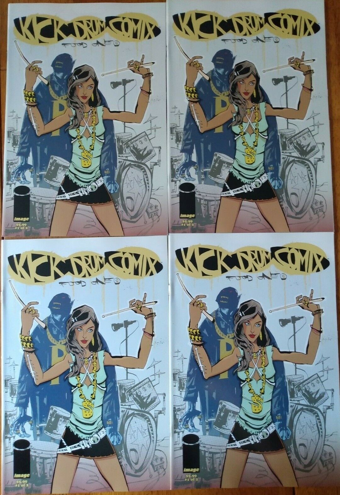 x(4) Kick Drum Comix #1 Image 2008 Comic Books