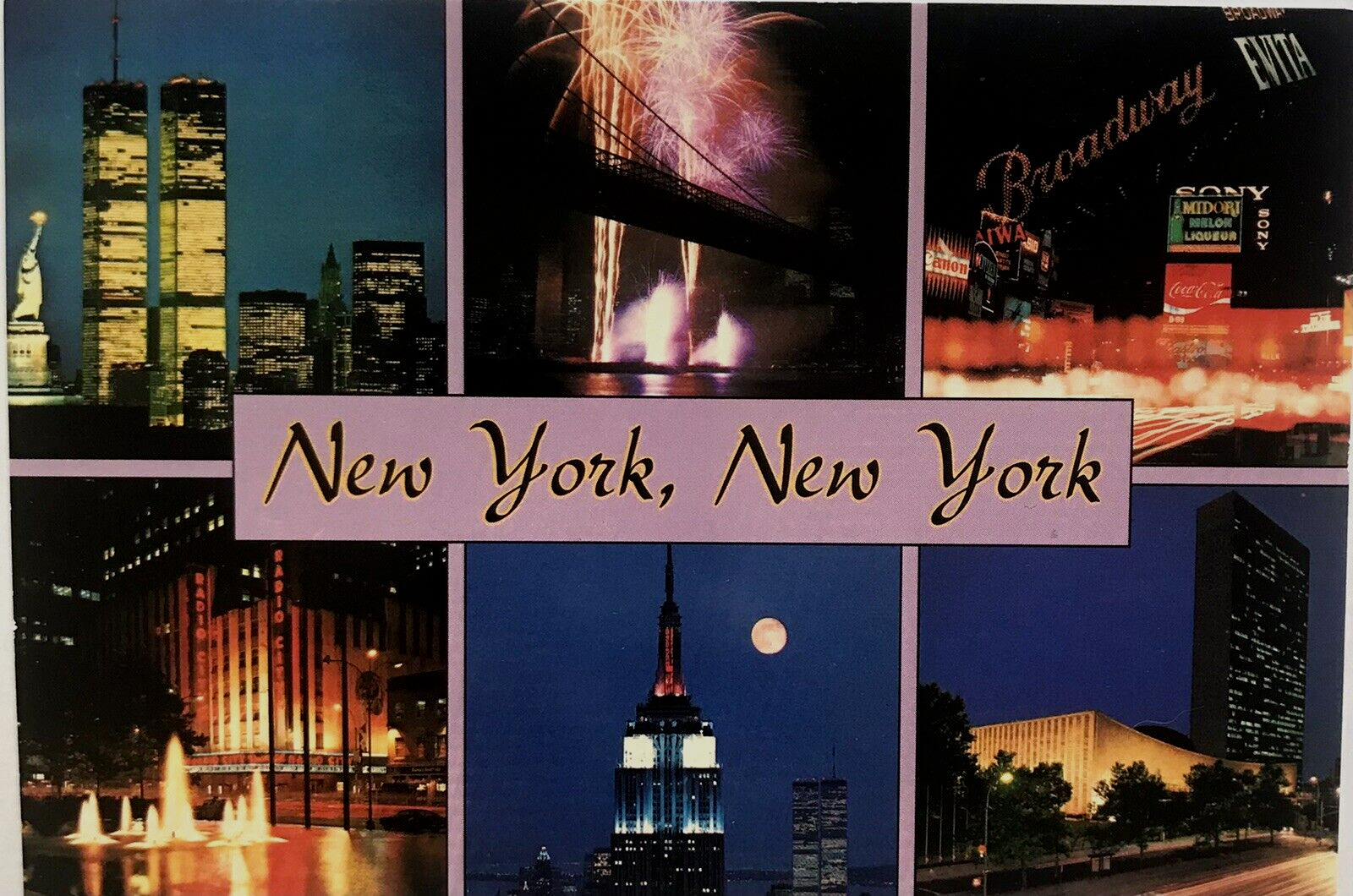 Vintage Collectable: NY/NJ Area Postcards & Picture of Twin Towers from 1994