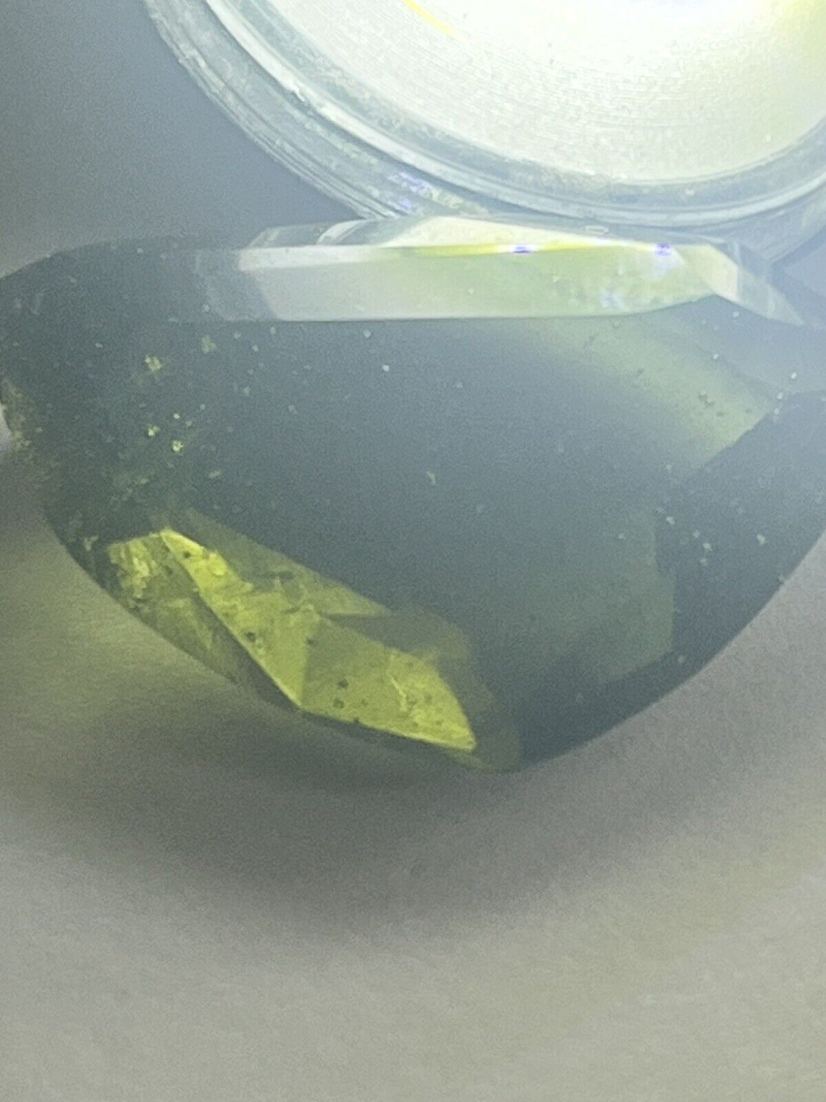 A Rare 23.7 CARAT faceted Moldavite Gr8 Investment Gemstone 💯 AUTHENTIC Read