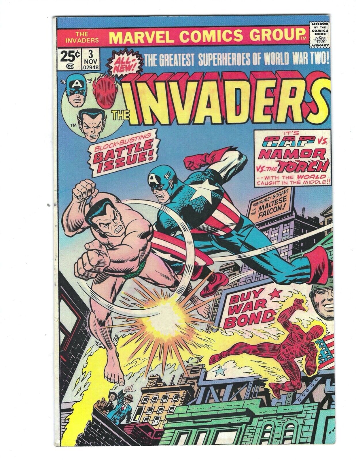 Invaders #3 1975 Unread NM- or better Cap Vs. Sub Mariner Combine Shipping