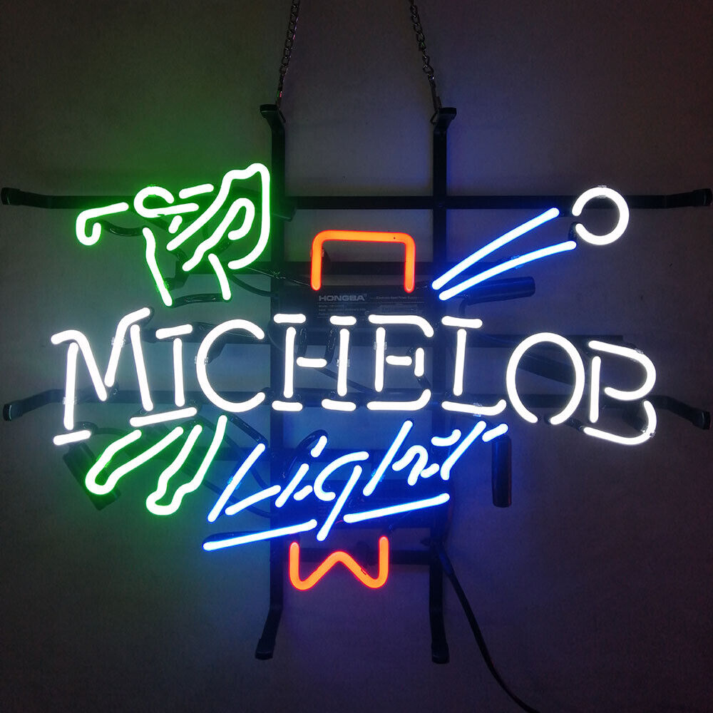 MICHELOB LIGHT Golf Neon Sign Light Club Beer Bar Pub Wall Decor Artwork 20