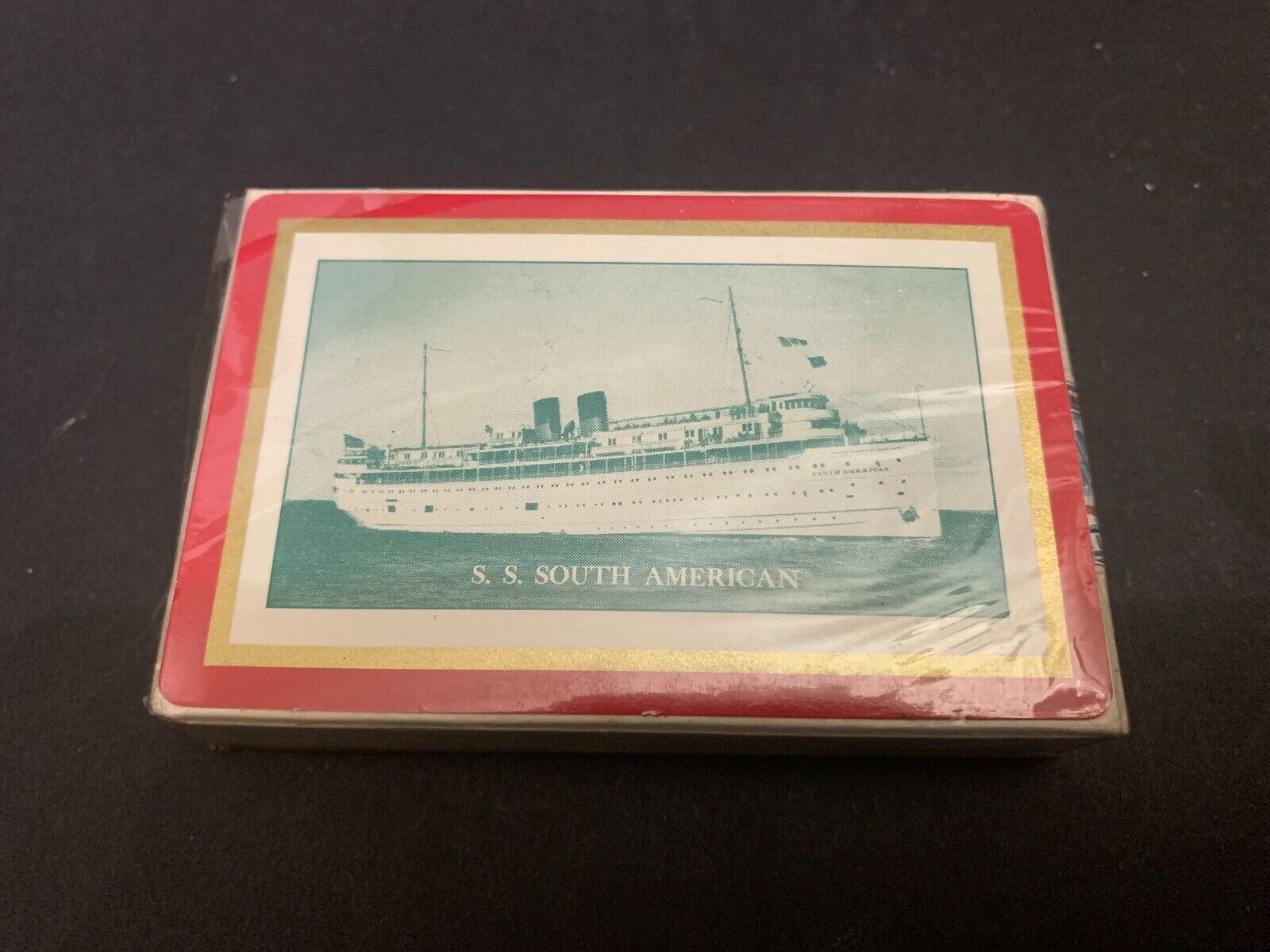 Vintage S.S. South American Steamer Ship Remembrance Playing Cards Sealed NOS