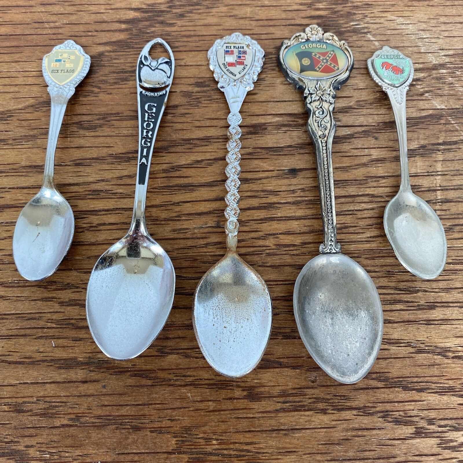 Souvenir Collectible Spoons Vintage Georgia U.S. States GA Six Flags