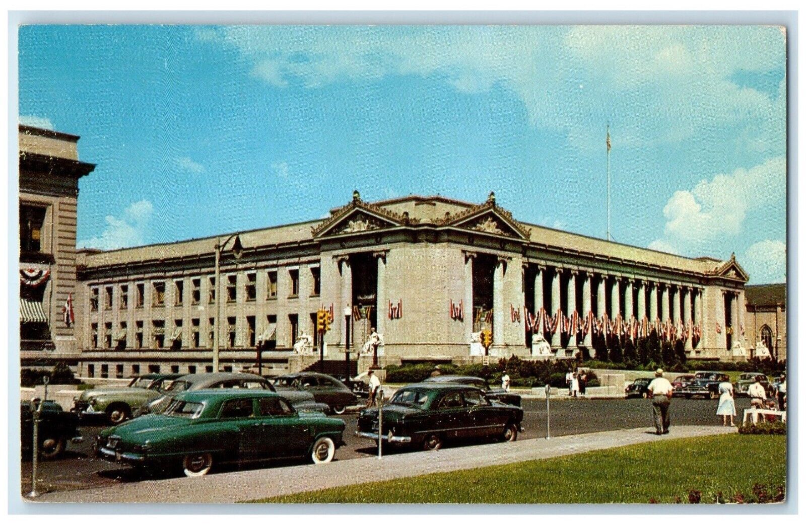 c1950's Shelby County Courthouse Building Cars Memphis Tennessee TN Postcard