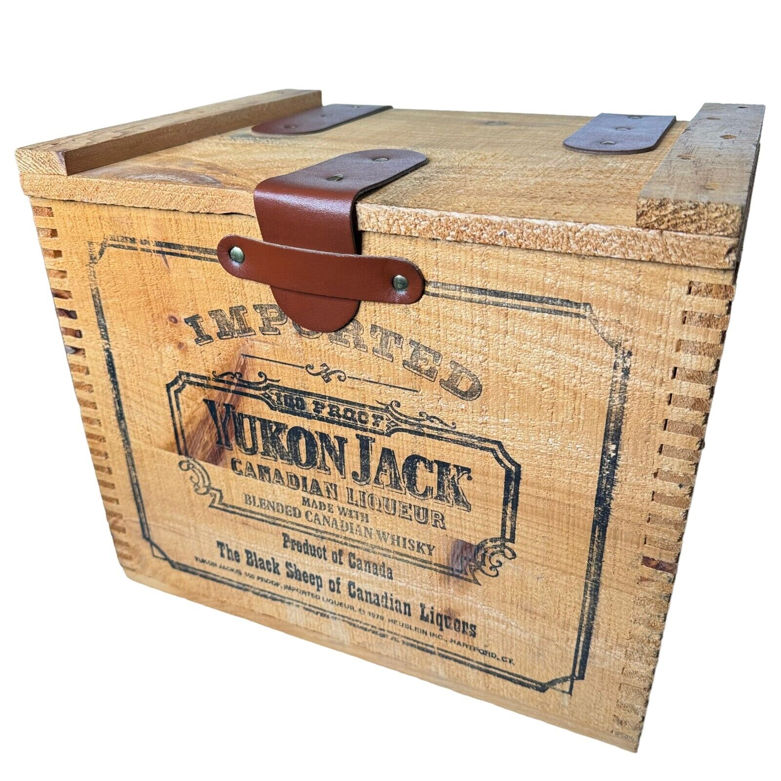 Yukon Jack 1979 Canadian Whiskey Wood Crate Dunning Corp