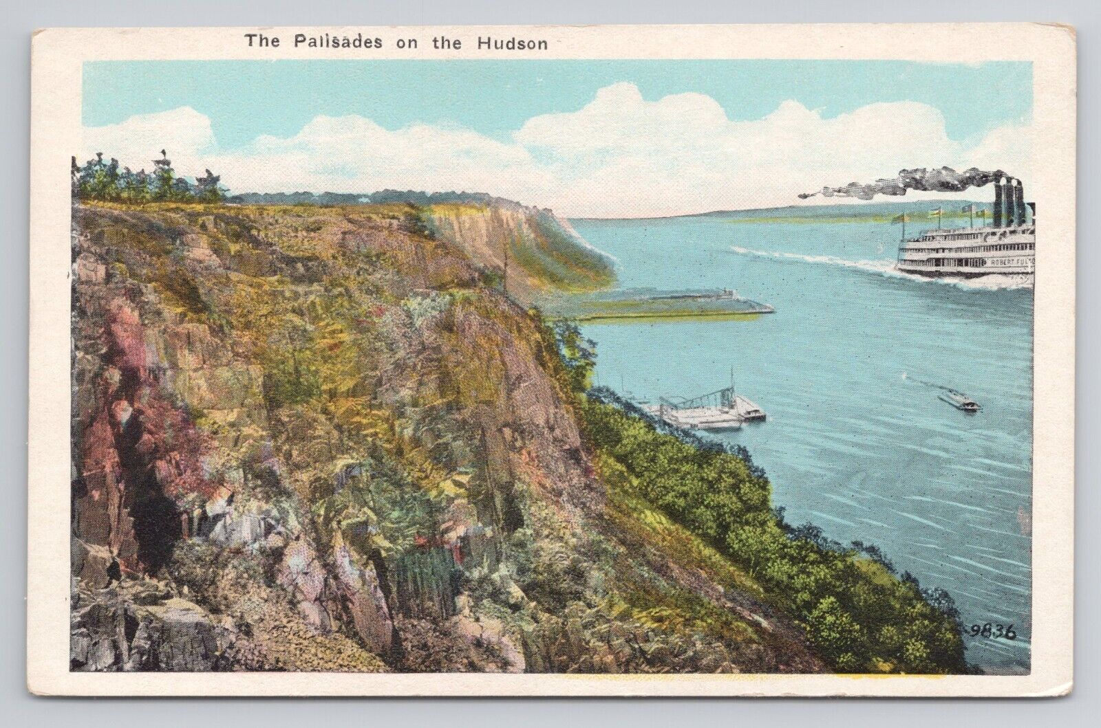 Postcard The Palisades on The Hudson
