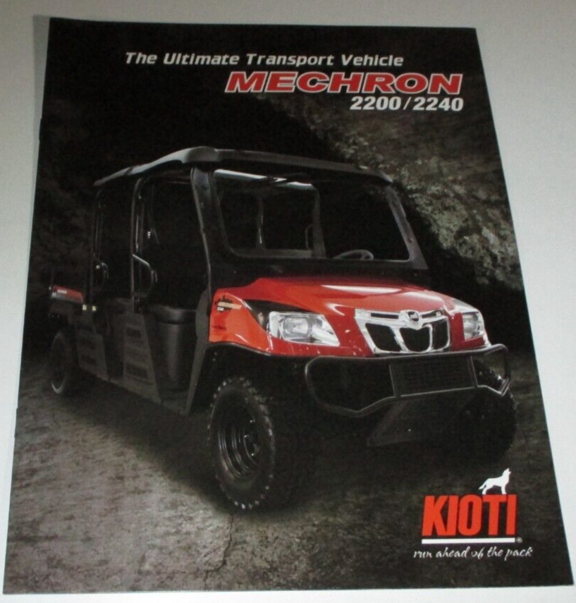 *Kioti Mechron 2200 & 2240 Utility Vehicle UTV Sales Brochure ORIGINAL 11/12