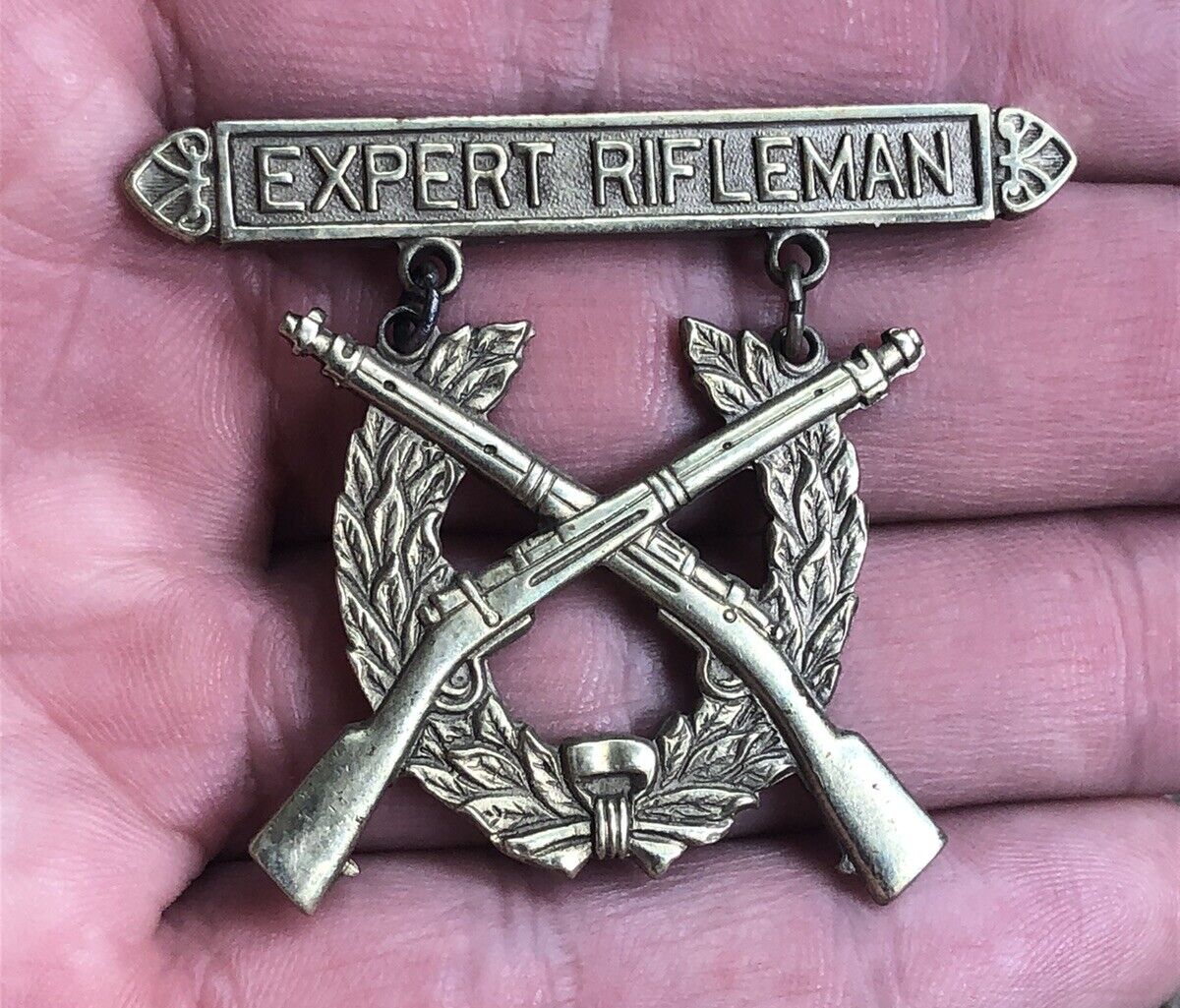 Rare Pre WWI US Army Expert Rifleman Badge Military Pin 