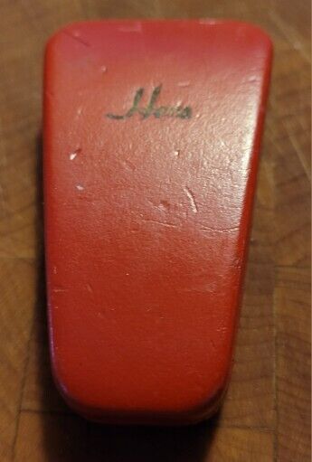 1960s Hard Key Case Vintage Red Rare Nice Condition Hers