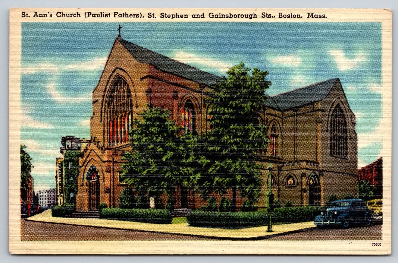 Postcard   St Ann's Church (Paulist Fathers) Boston Mass [gk]