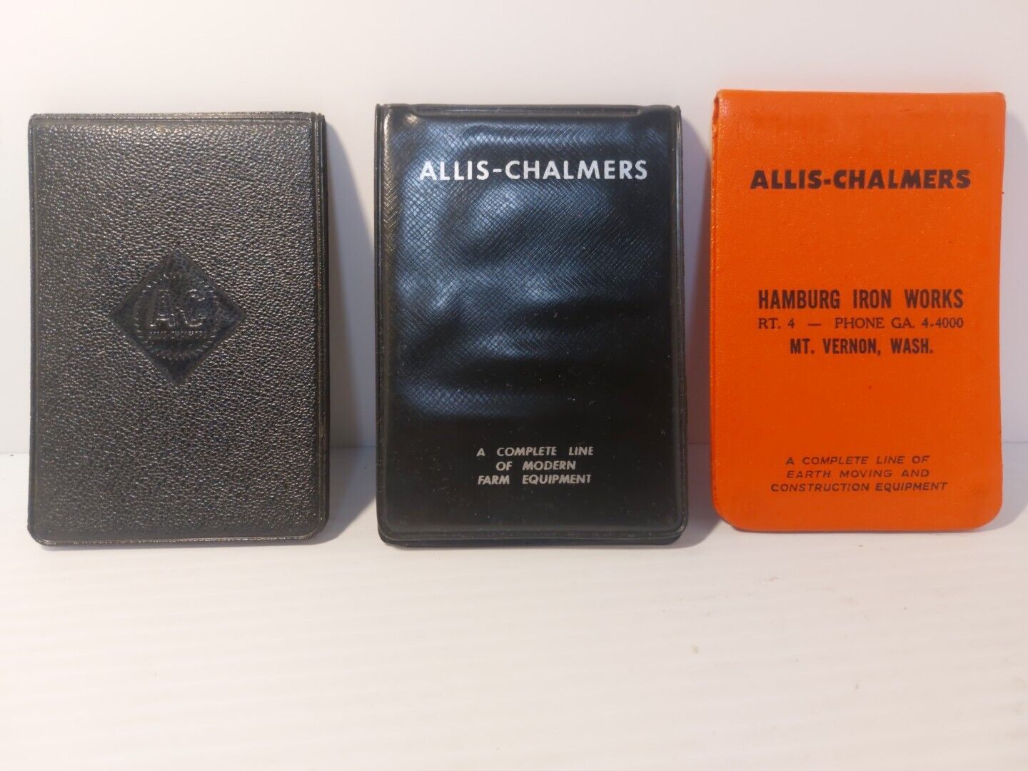 Allis Chalmers Vintage Note Pads, Date Book, Lot Of 3