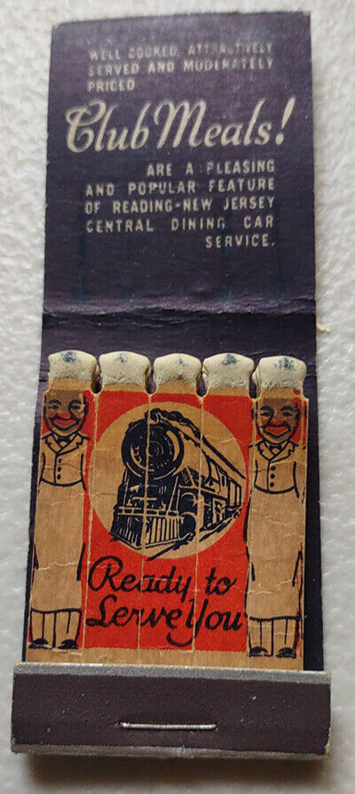 Vintage Feature Matchbook New Jersey Central Reading Line