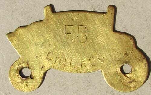 EARLY GM FISHER BODY EMBLEM CHECK TAG Buick, Cadillac, Chevy, Olds, Pont #F945