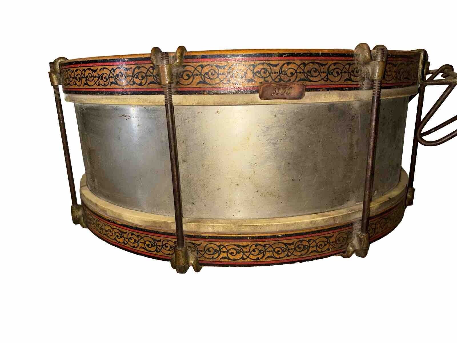 Antique Vintage Wood Metal Snare Drum