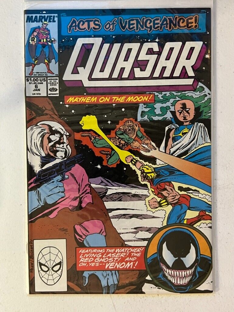 Quasar #6 - First Appearance of Venom outside of Spider-Man Comic 1990  | Combin