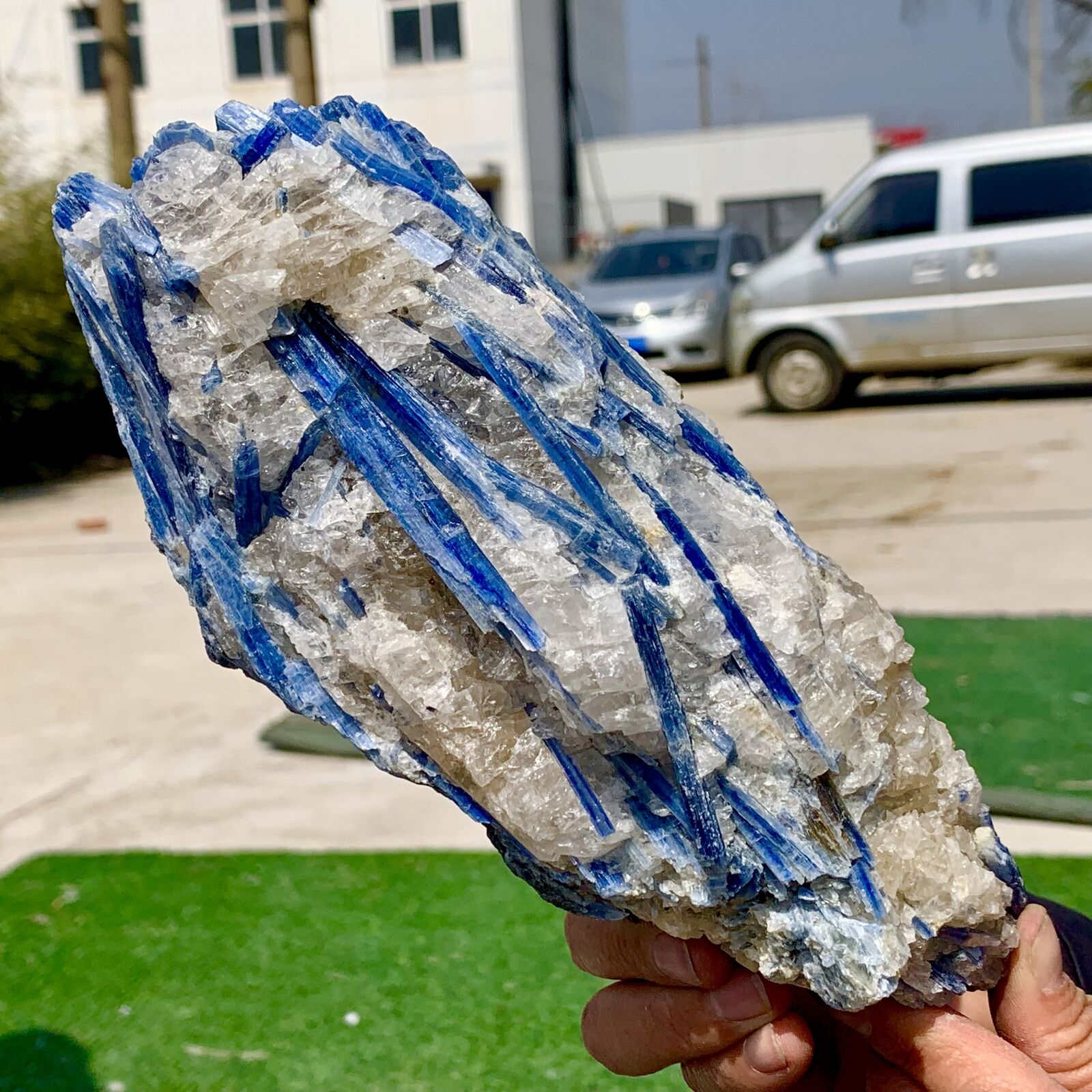 3.16LB Rare Natural beautiful Blue KYANITE with Quartz Crystal Specimen Rough