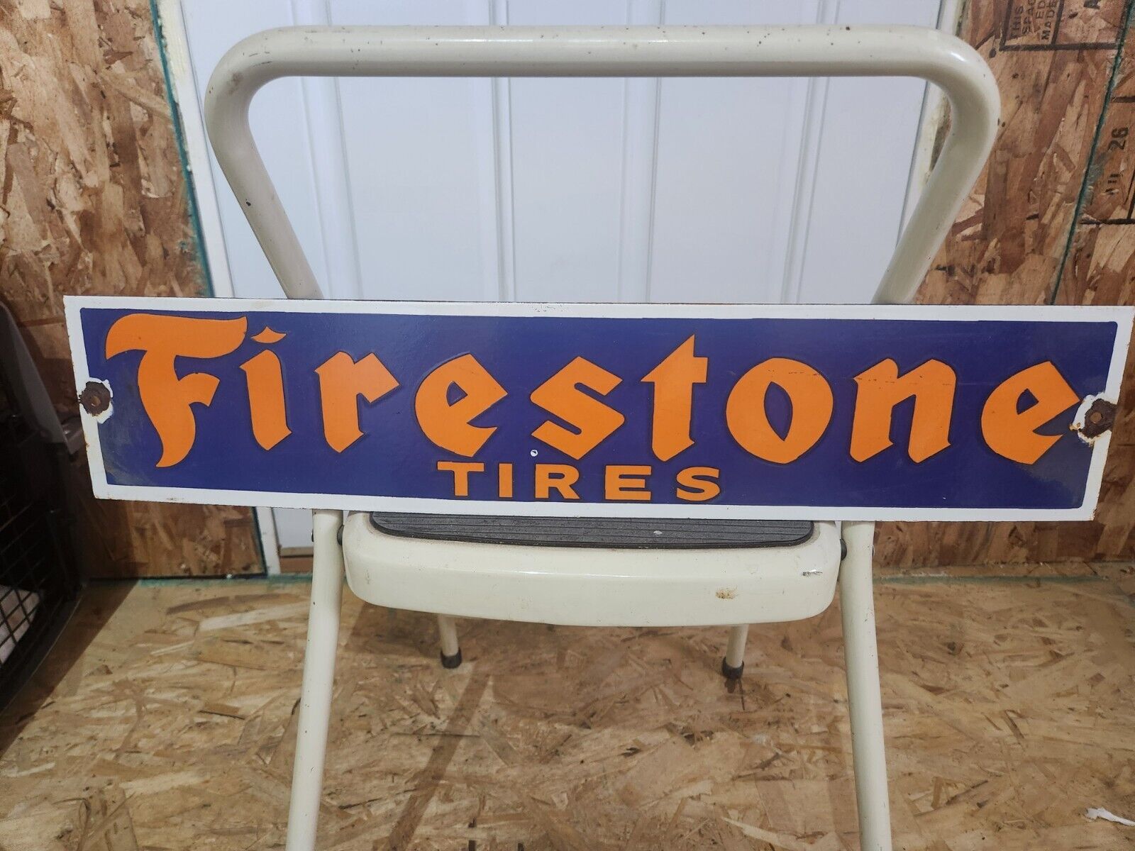 vintage firestone porcelain sign