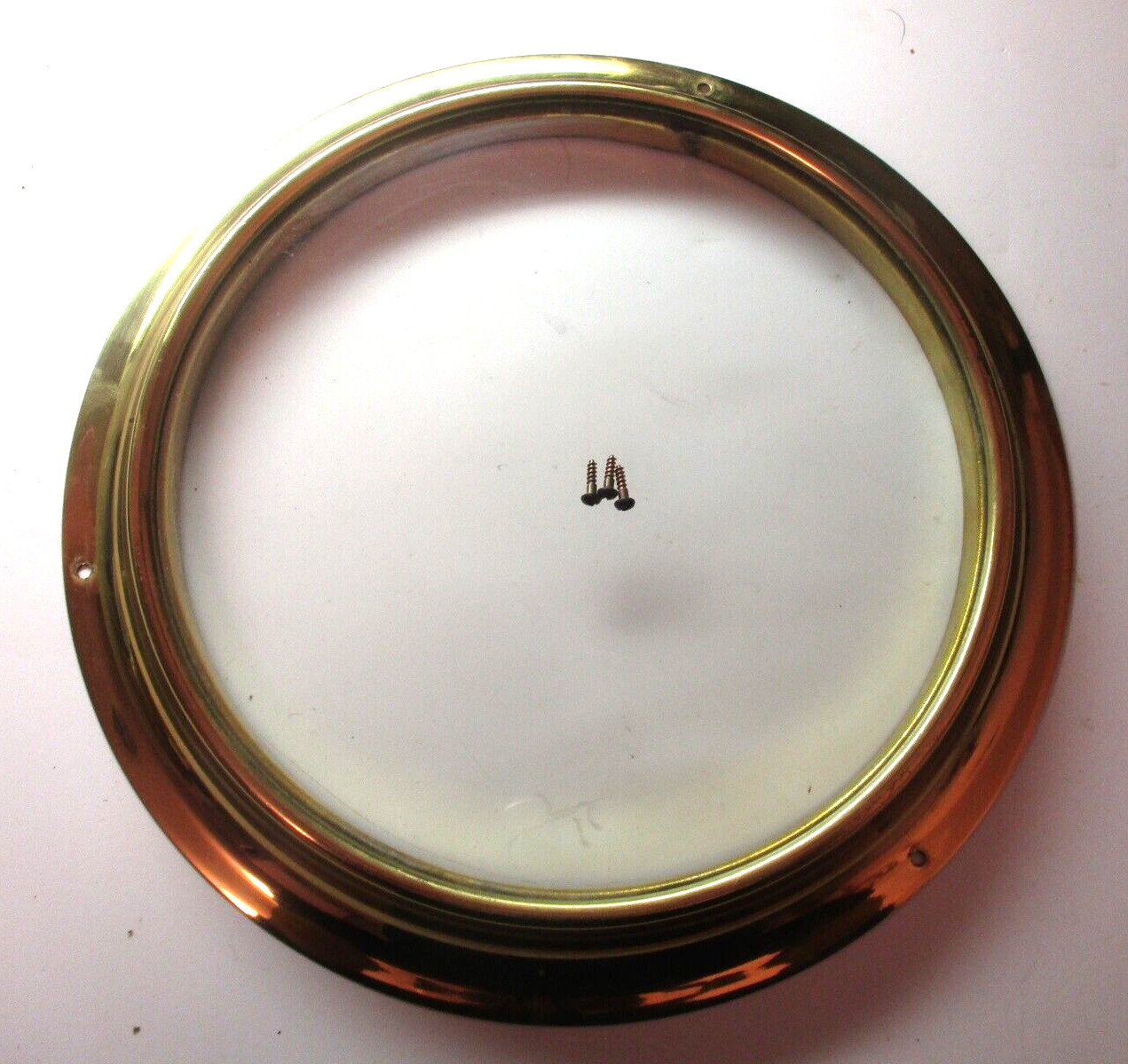 GvR Jans London Ceiling Clock Brass Glass Face Cover 9-3/8\