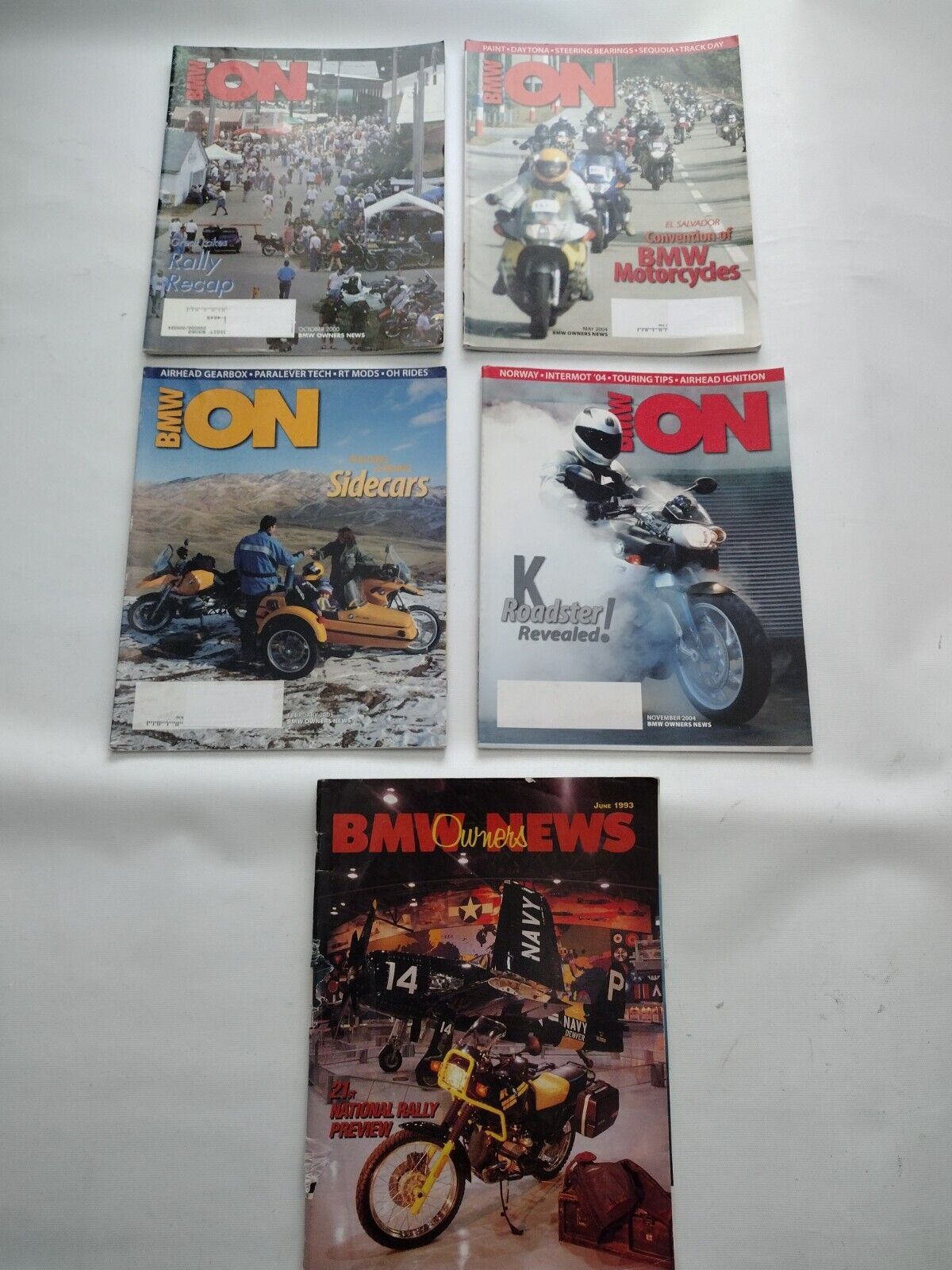 BMW ON Owners News 1993- 2000-04 Motorcycles Touring Cyber Lot 5 Magazine#B