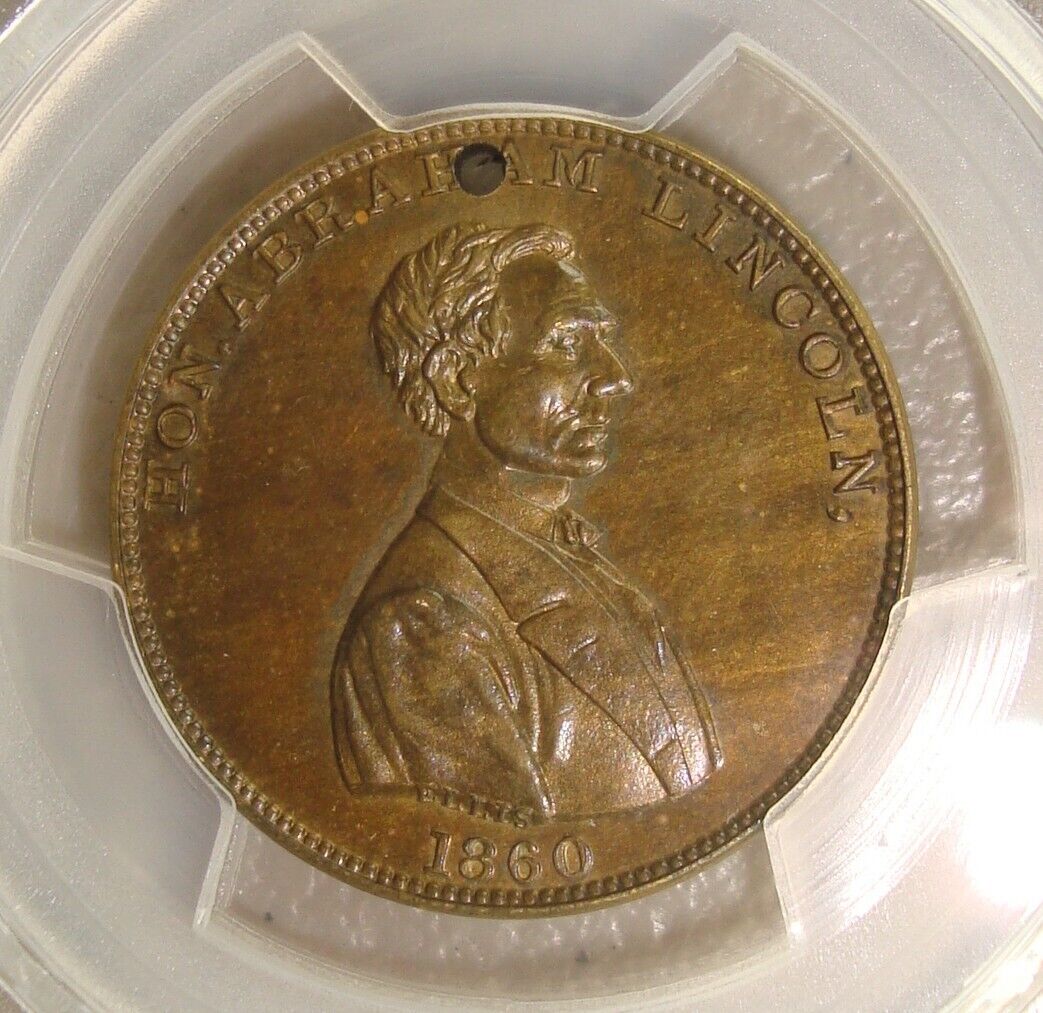 1860 DeWitt-AL 1860-41 Abraham Lincoln Campaign Medal Token PCGS MS62
