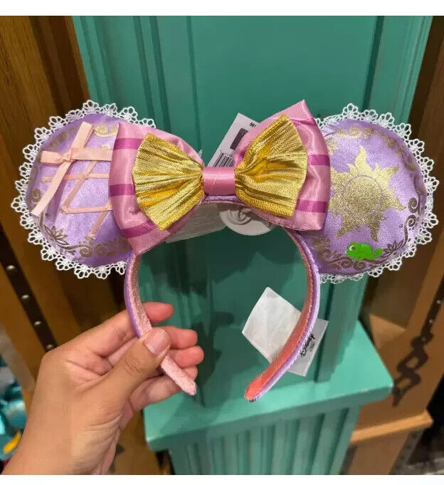 Authentic Shanghai Disney 2024 tangled Rapunzel princess Minnie Ears Headband