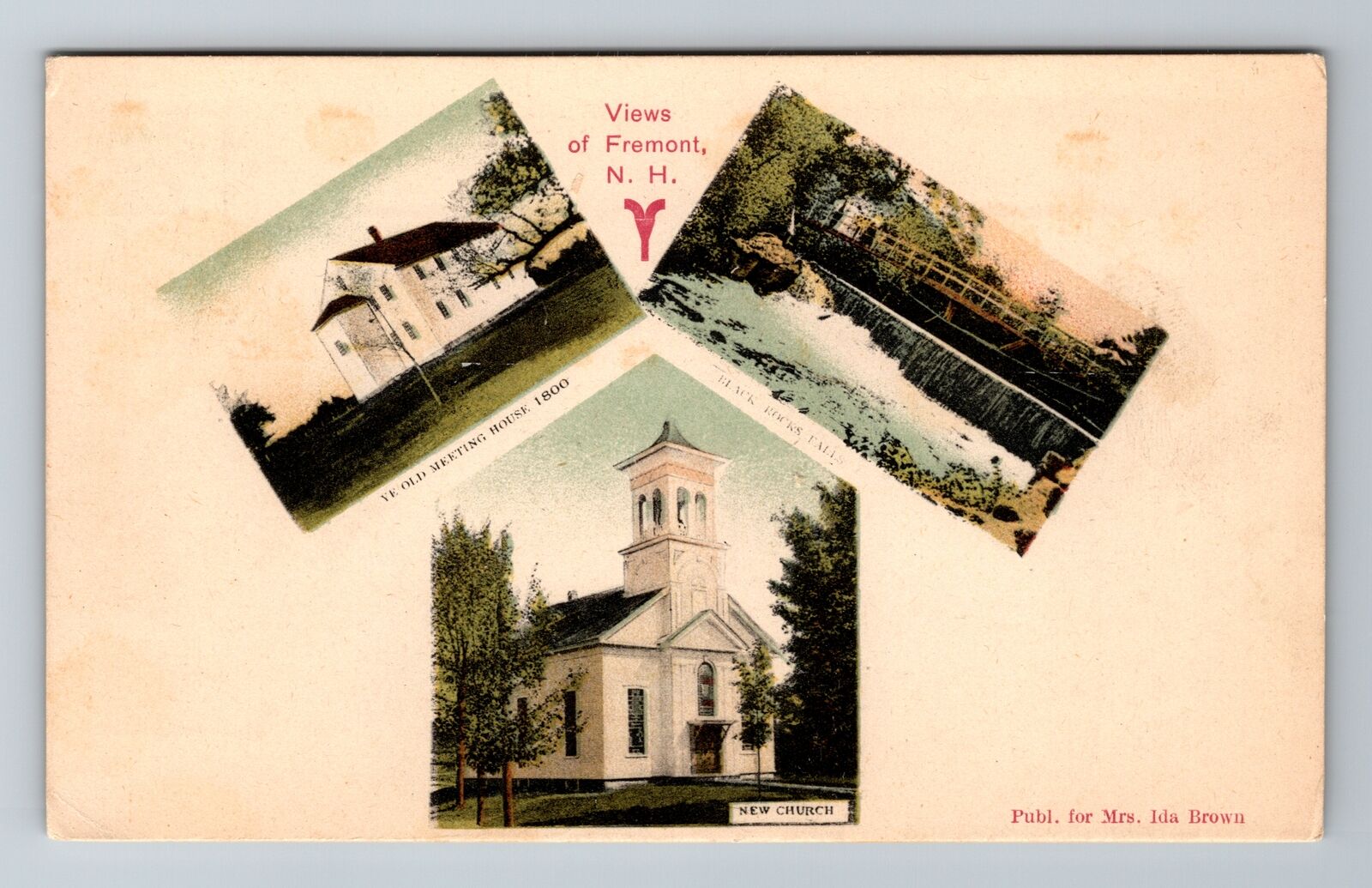 Fremont NH-New Hampshire, Scenic Views Of Fremont, Antique, Vintage Postcard