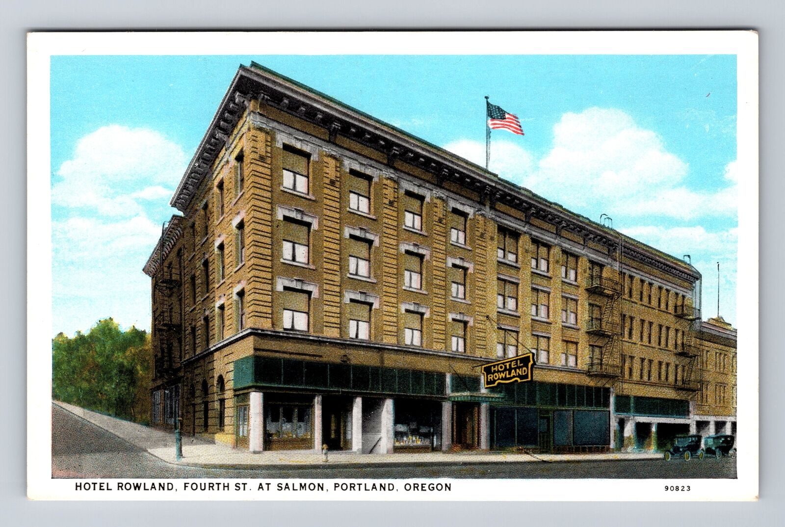 Portland OR-Oregon, Hotel Rowland, Souvenir, Antique, Vintage Postcard