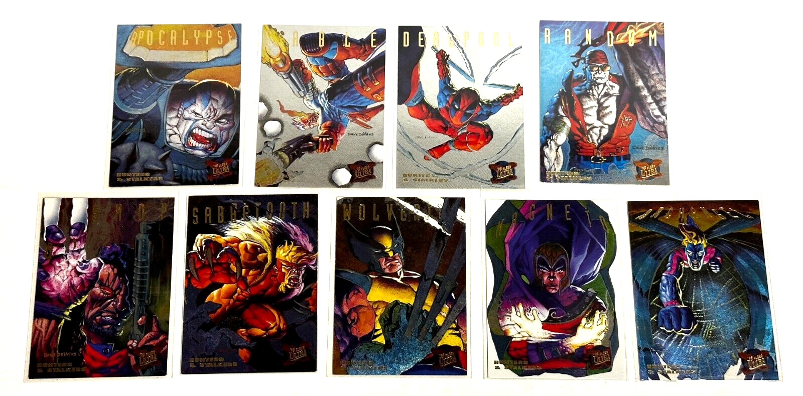 1995 X-Men Hunters and Stalkers Complete Limited Edition Trading Card Set 1-9