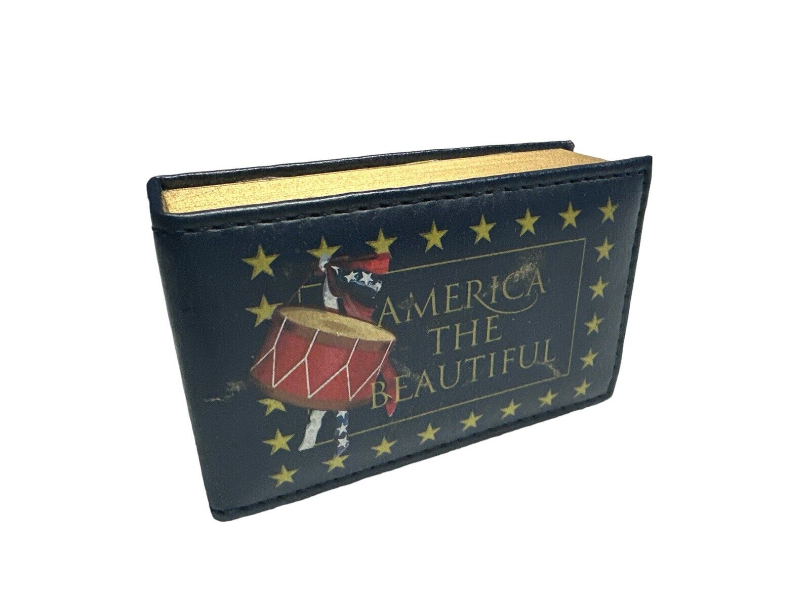 Vintage Rare Music Box - America The Beautiful w Revolving Diorama - Rare WORKS