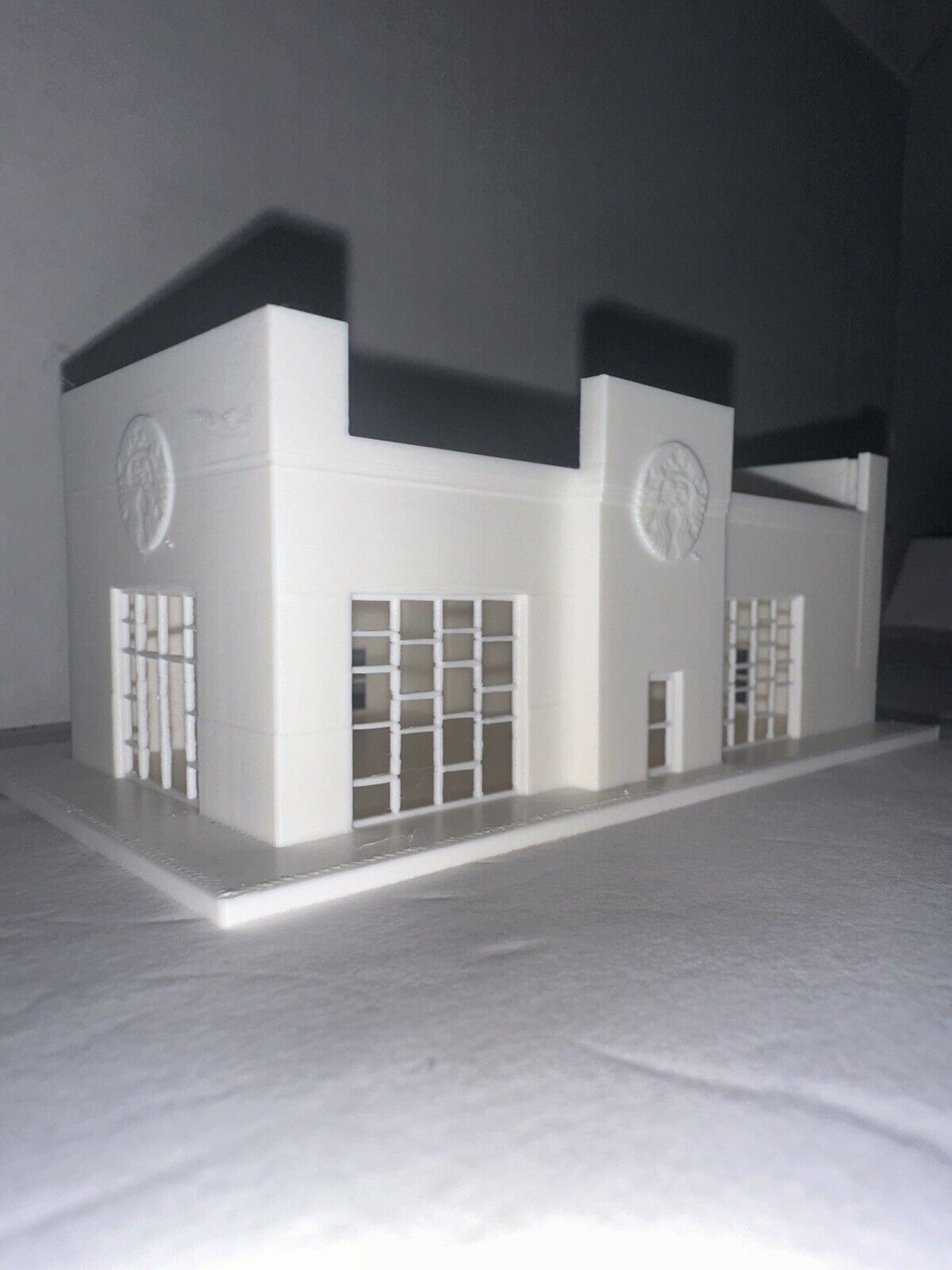 N Scale Starbucks Coffee Shop Building 1:160 High Detail 3D Model - White 1/160