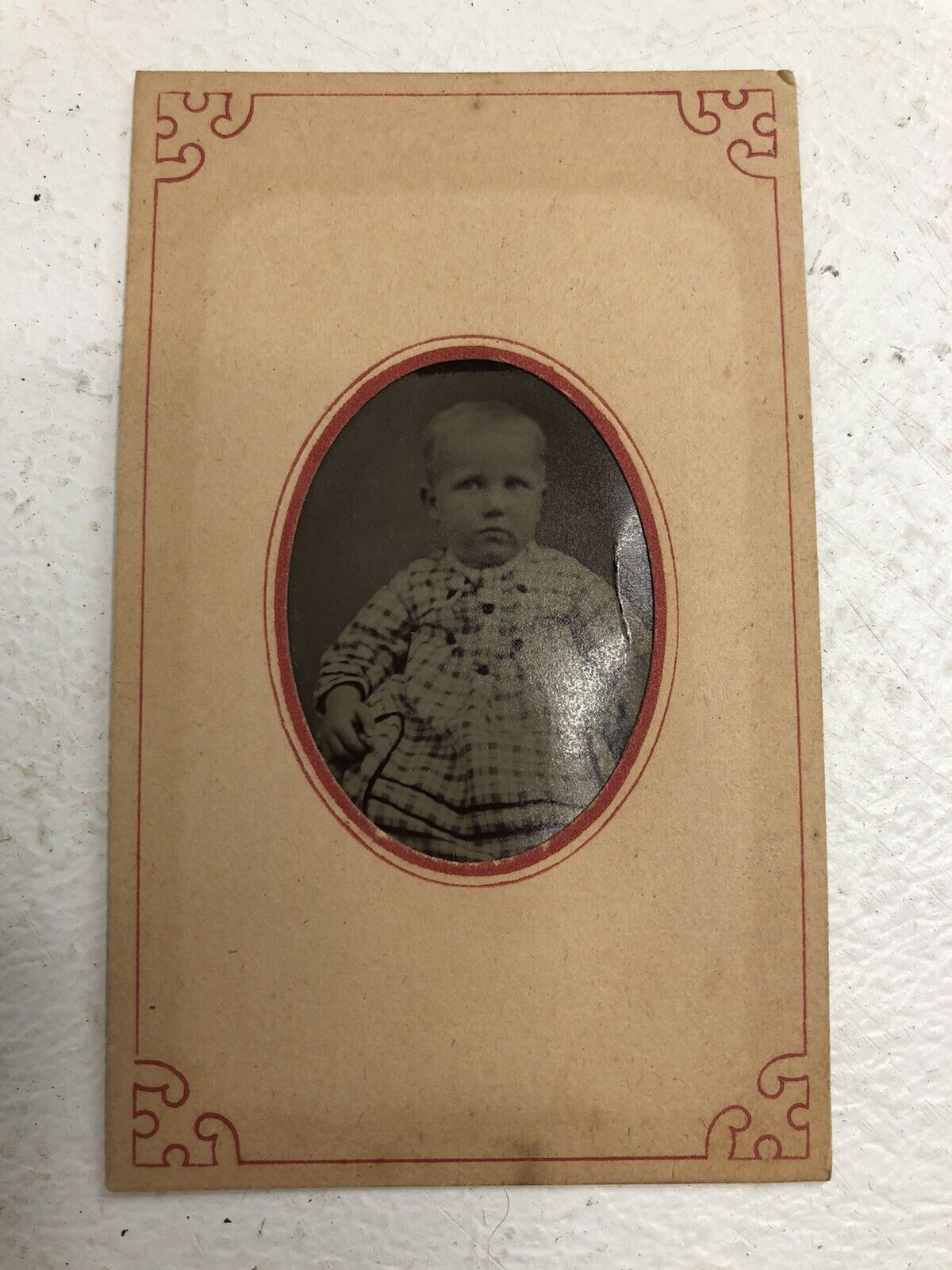 Vintage Antique CDV Card Of Young Baby - Anne Rebecca Byers.