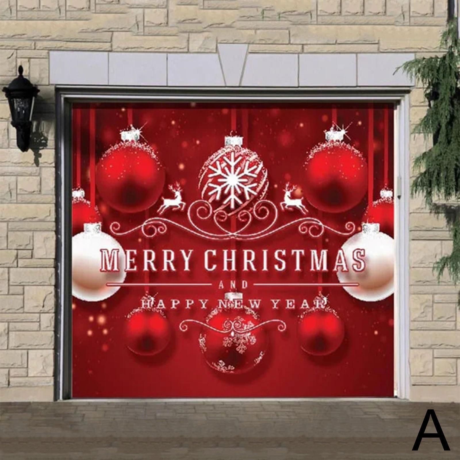 New 8 X 7 Foot Merry Christmas Banner Garage Door Lid Large Door Lid
