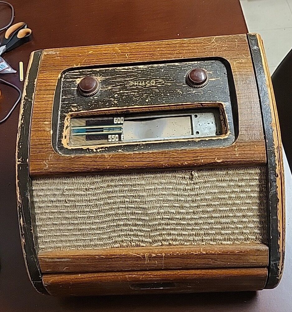 Rare 1946 Philco Bing Crosby Special Antique Tube Radio Turntable Model 46-1201 