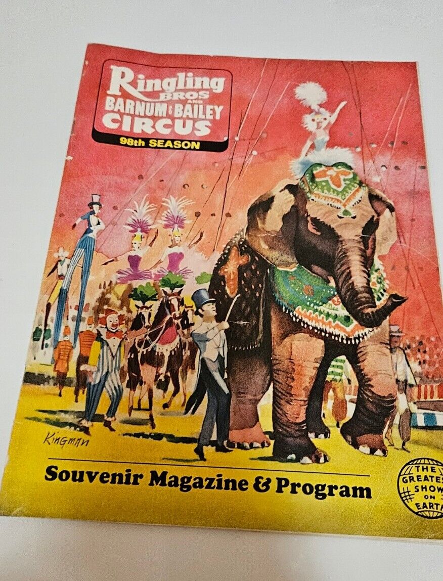 Ringling Bros And Barnum & Bailey Circus 98th Season 1968 Program Souvenir Mag