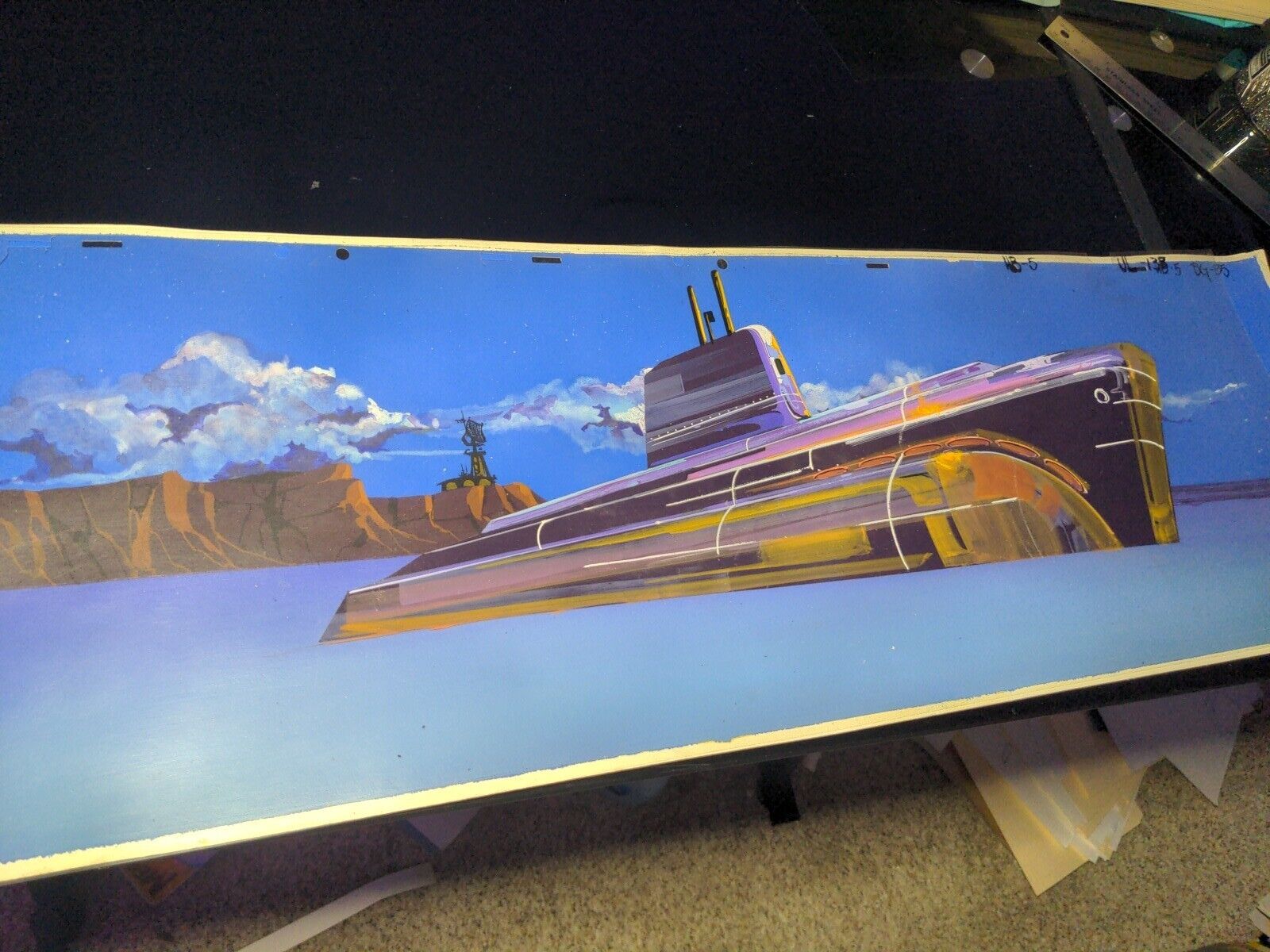 HARDY BOYS animation cels PANORAMIC BACKGROUND Filmation PRODUCTION ART cel 1960