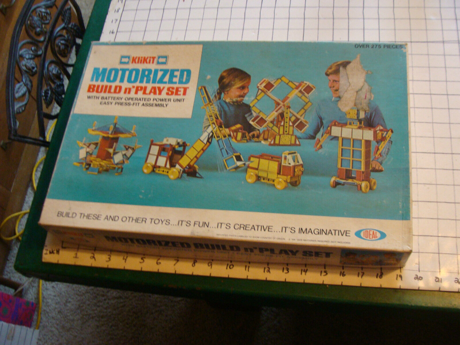 motorized build n' play set ideal, partially sealed, 1969 by Ideal.  