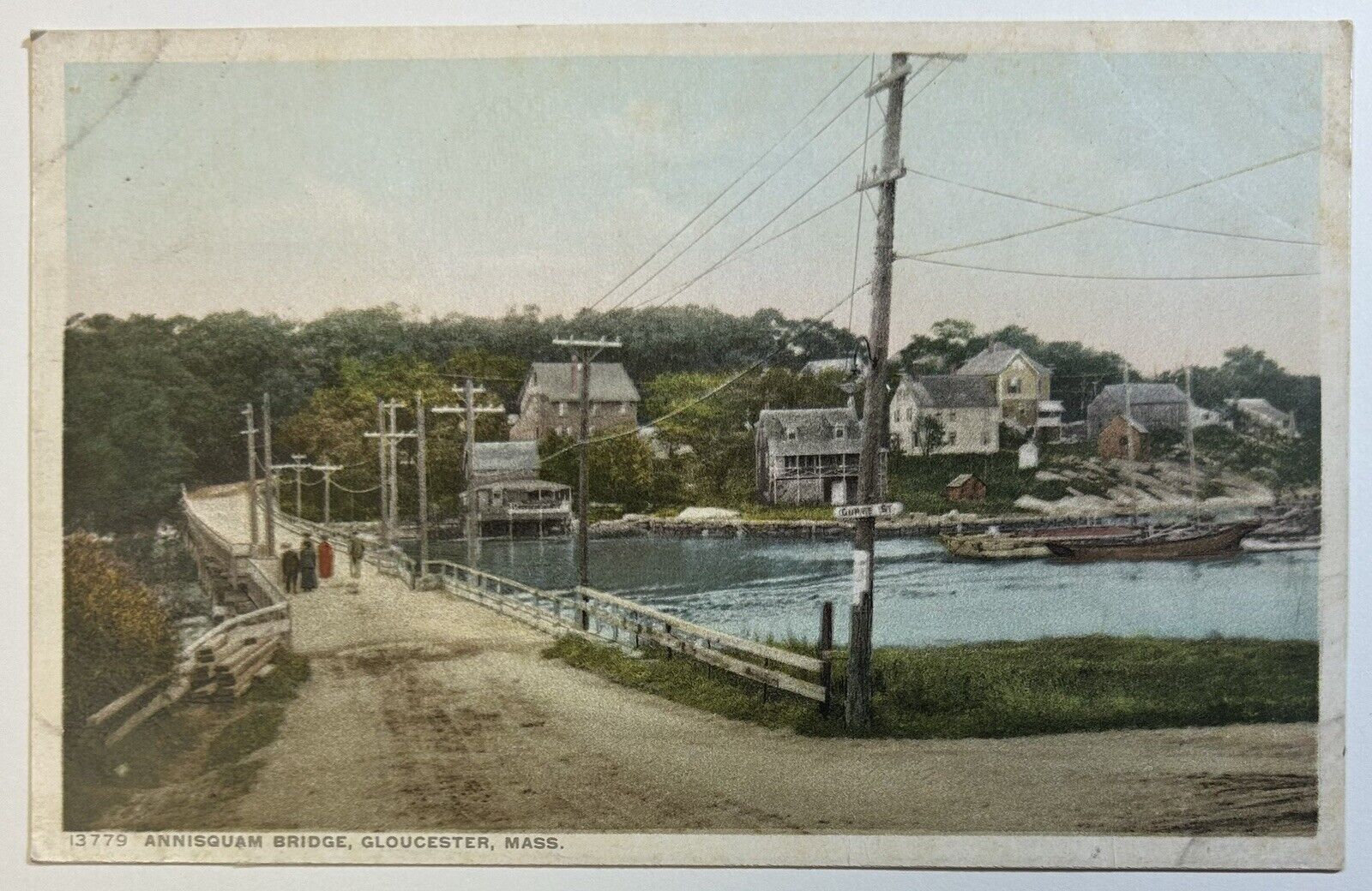 Annisquam Bridge Gloucester, Massachusetts Street View Postcard, Unposted Card