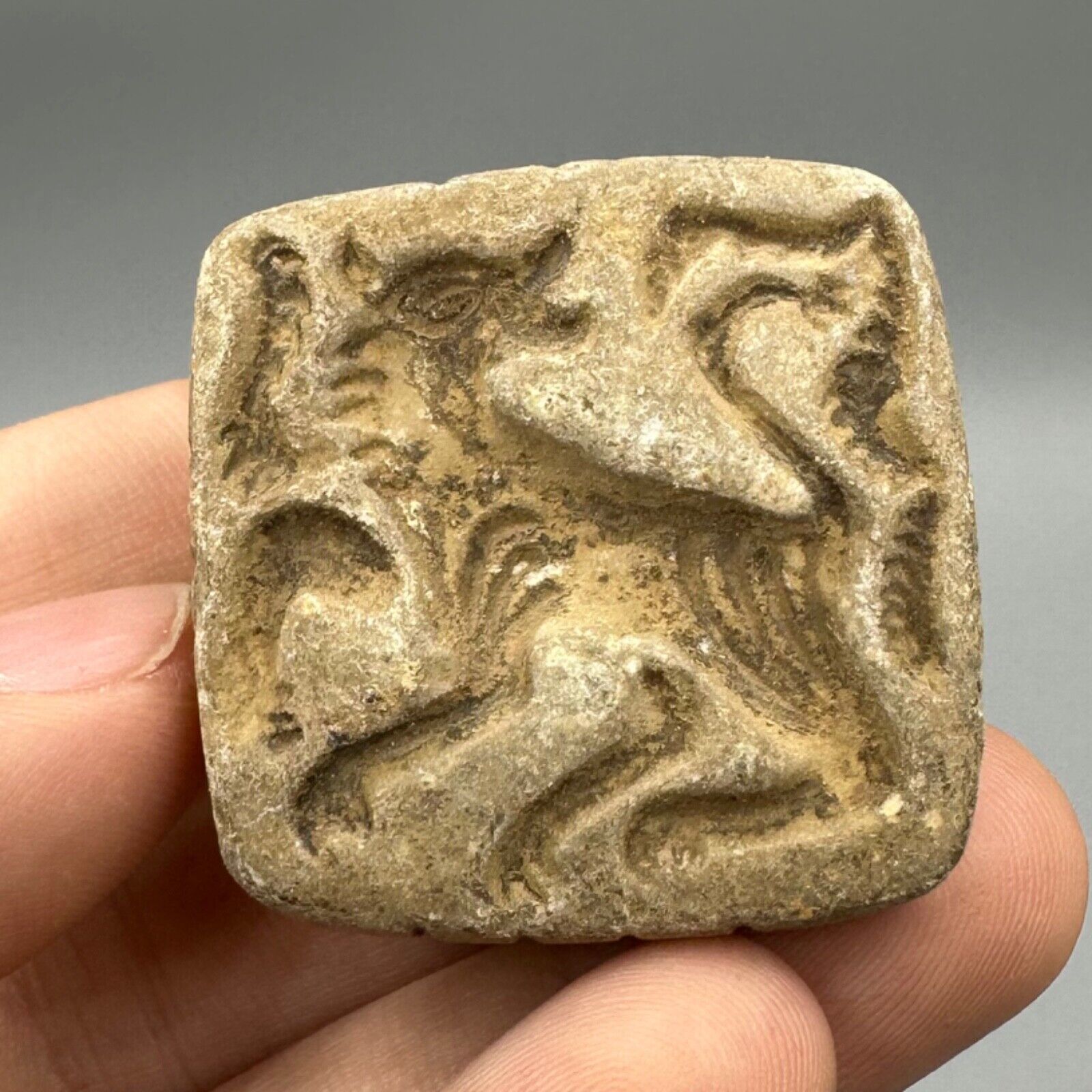 A Genuine Rare Ancient Near Eastern Stamp With Animal Intaglio